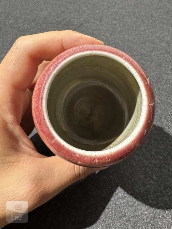 清康熙 郎窑红釉萝卜瓶 - 图5